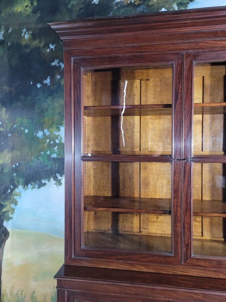 Libreria inglese doppia in mogano XIX sec.