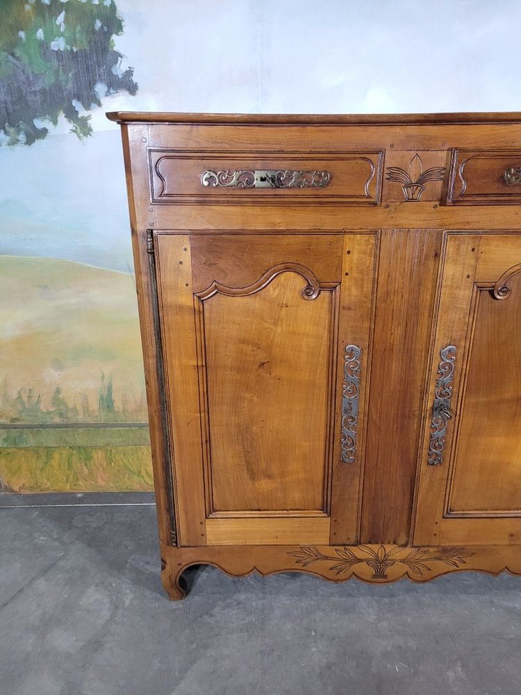 Buffet Haut, Buffet Trois Quarts XIX ème En Merisier