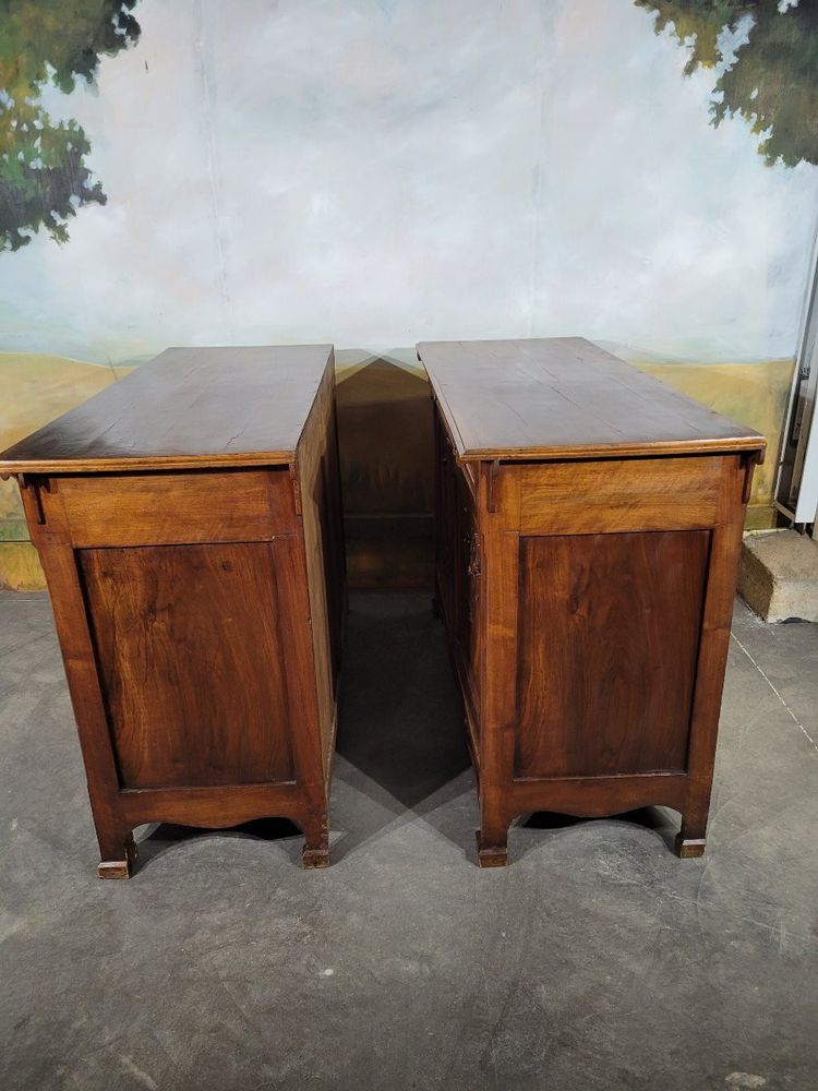 Coppia di buffet in noce Art Nouveau