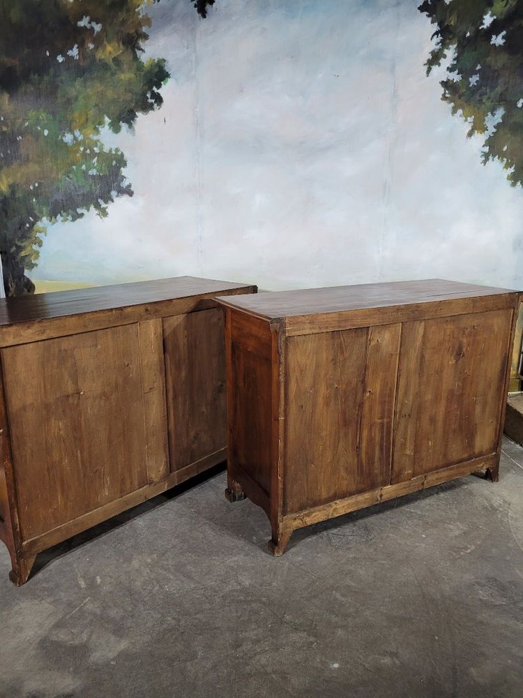 Coppia di buffet in noce Art Nouveau