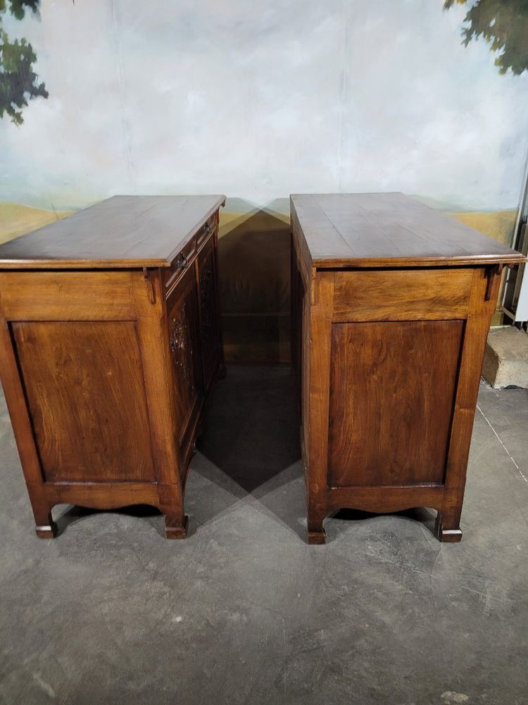 Coppia di buffet in noce Art Nouveau
