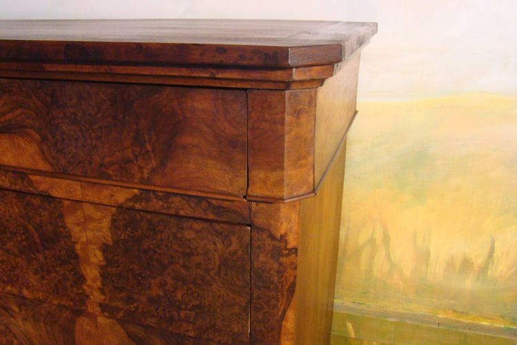 Cassettiera in noce d'epoca Luigi Filippo