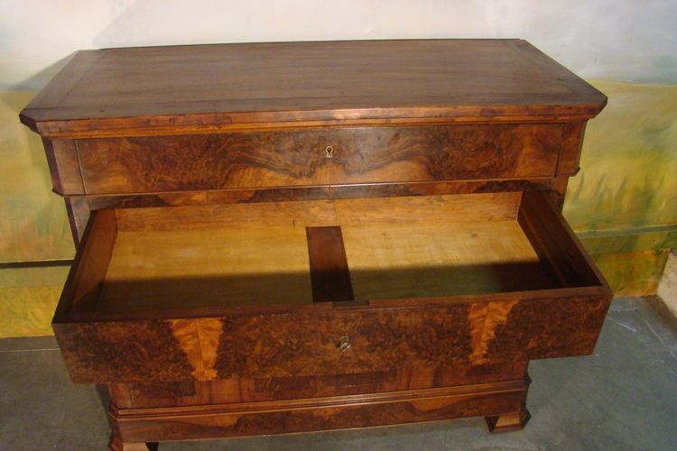 Cassettiera in noce d'epoca Luigi Filippo