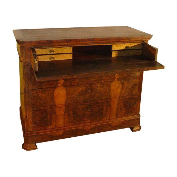 Cassettiera in noce d'epoca Luigi Filippo