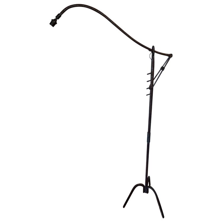 ADNET Jacques (1900-1984) Lampadaire A Crémaillère A Restaurer Circa 1950