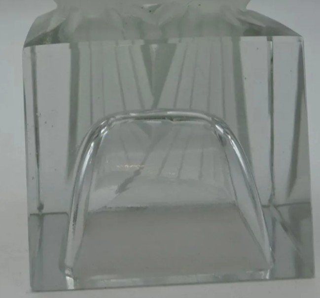 GUERON David & CAZAUX Edouard ( XXth ) Couple De Perruches En Verre Pressé Art Déco Signed