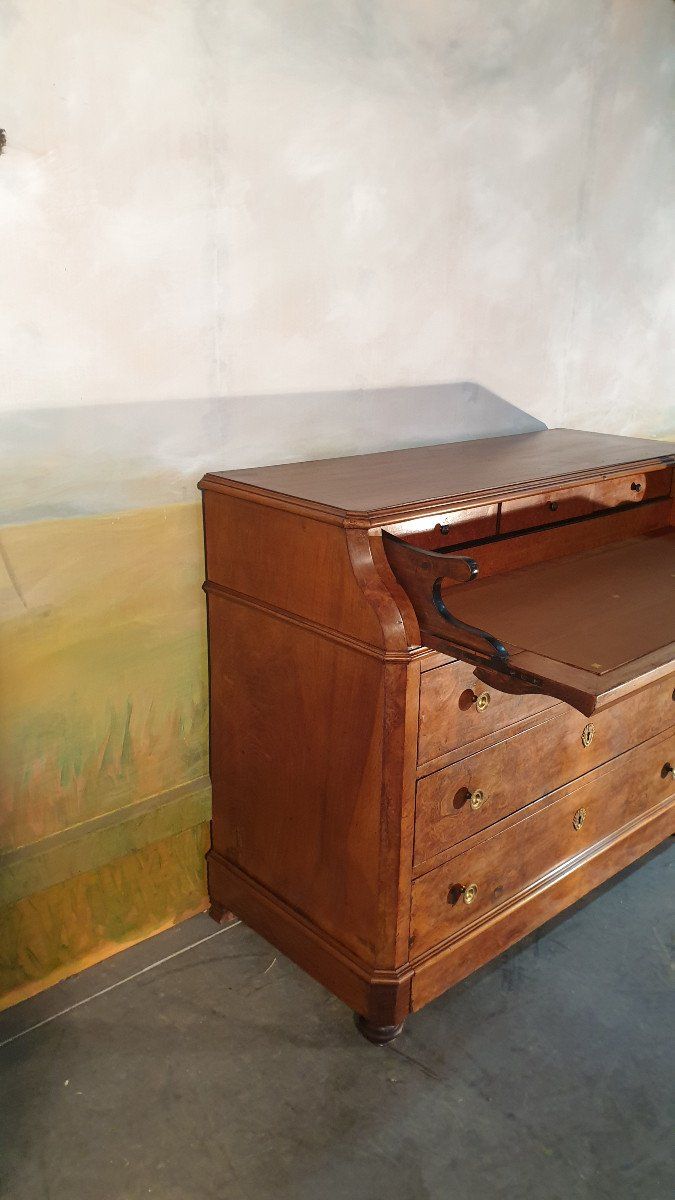 Secretary Chest of Drawers, Louis Philippe Desk Chest of Drawers