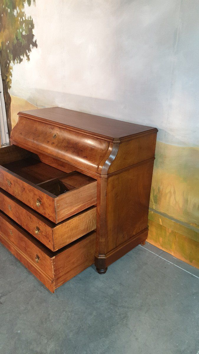 Secretary Chest of Drawers, Louis Philippe Desk Chest of Drawers