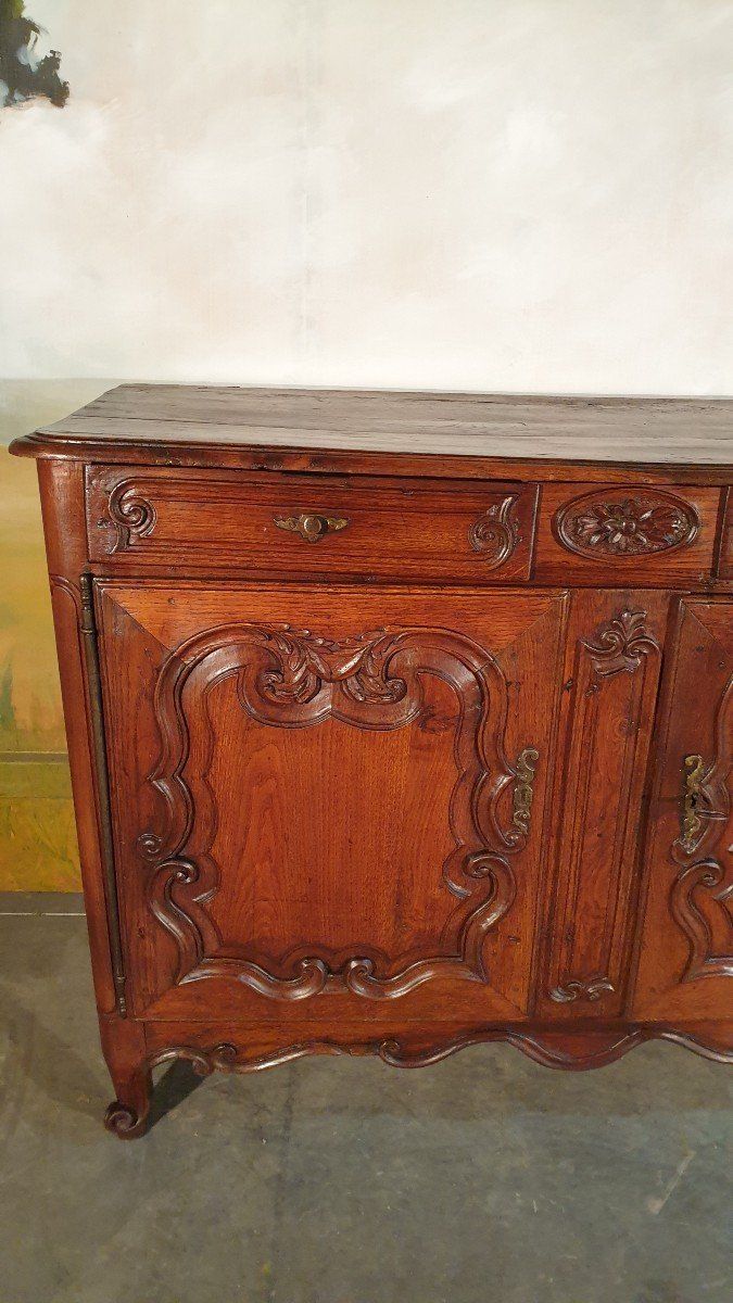 Louis XV Low Sideboard in Oak