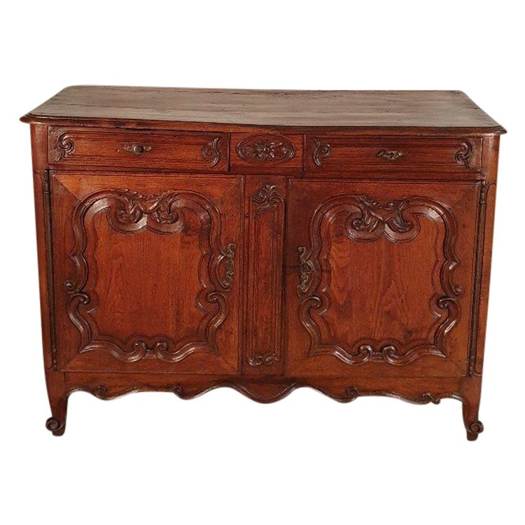 Louis XV Low Sideboard in Oak
