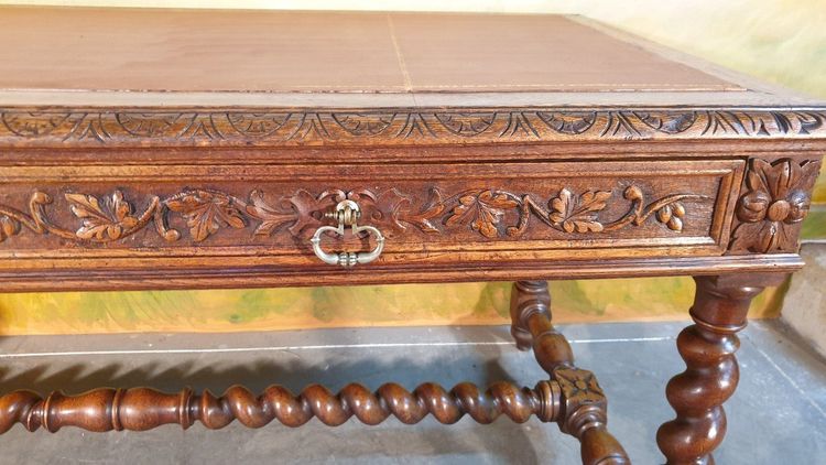 Bureau Style Louis XIII En Chêne