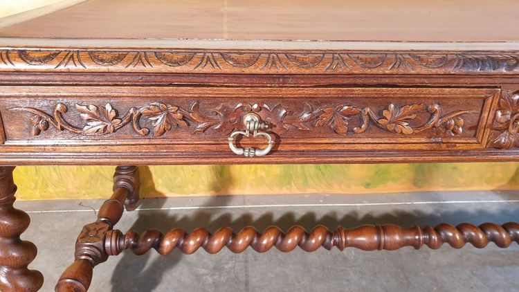 Bureau Style Louis XIII En Chêne