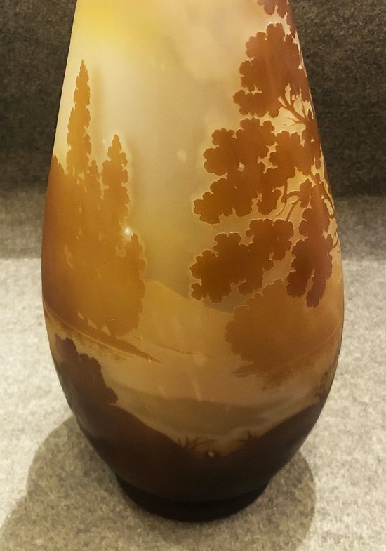 Vaso Art Nouveau con firma a stella di Emile Gallé, fine 1904 - 1908