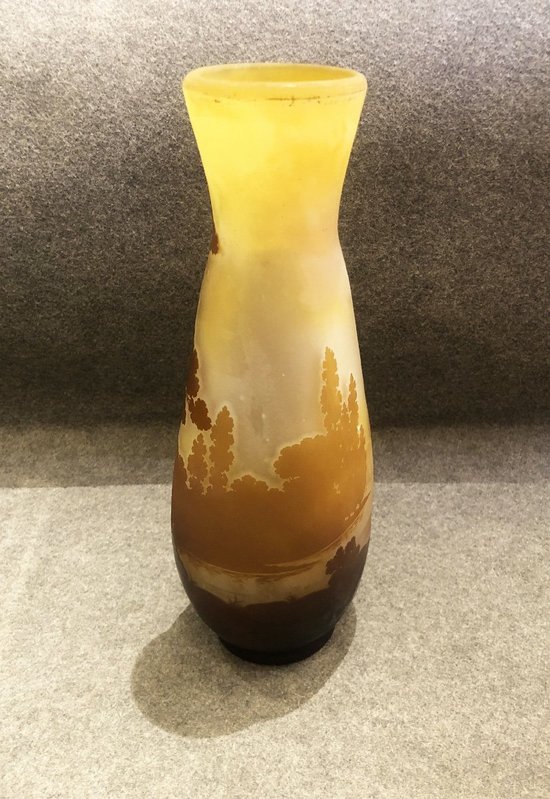 Vaso Art Nouveau con firma a stella di Emile Gallé, fine 1904 - 1908