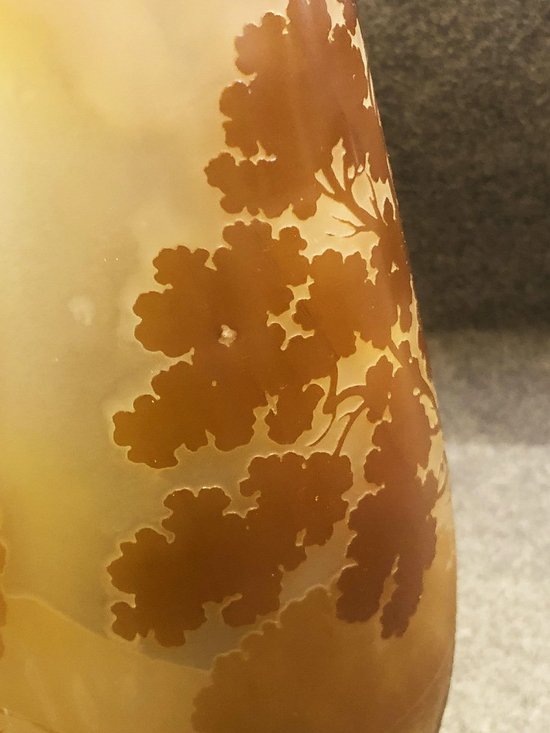 Vaso Art Nouveau con firma a stella di Emile Gallé, fine 1904 - 1908