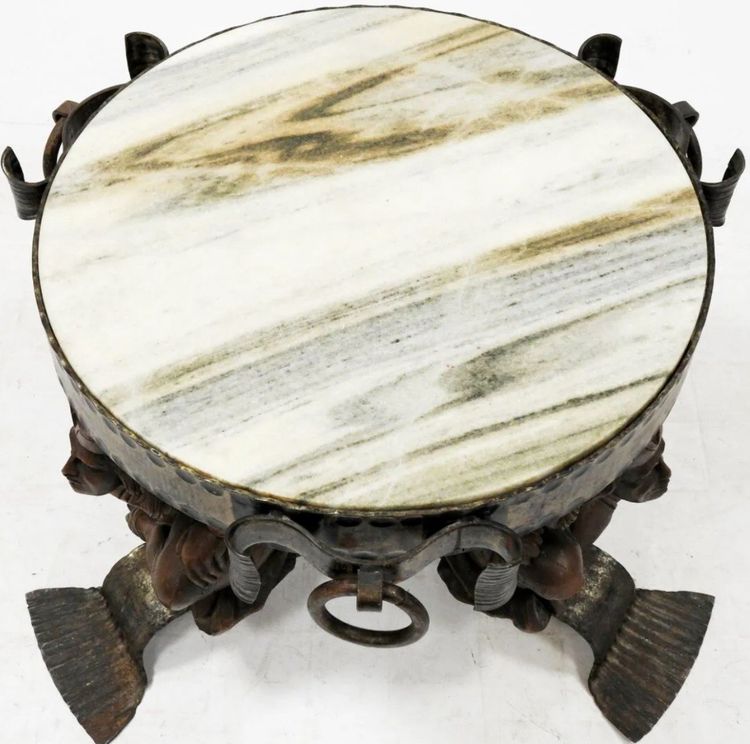 Jean-maurice ROTSCHILD (1902-1999) Circular Top Coffee Table In Marble