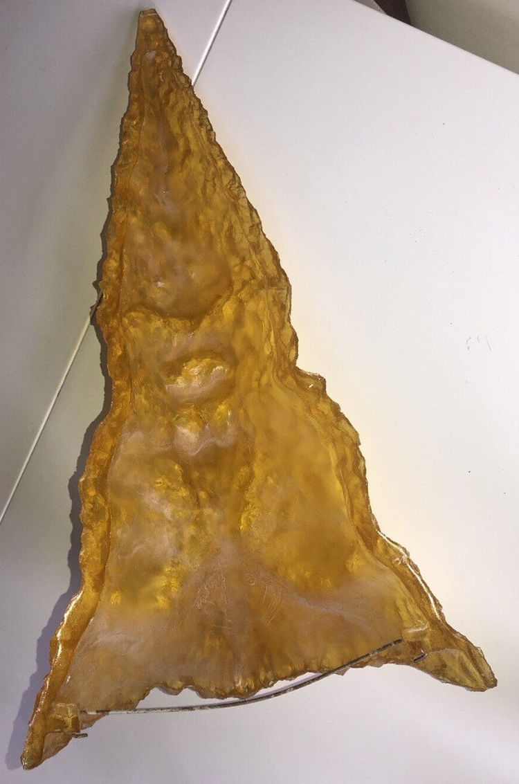 FROGIER. Large Resin Wall Lights Representing Faun Heads H60 Signed