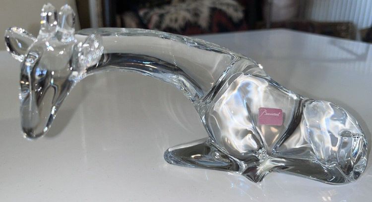 BACCARAT & LOET Stylised Crystal Giraffe Signed And Stamped Signed