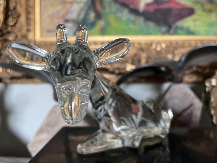BACCARAT & LOET Stylised Crystal Giraffe Signed And Stamped Signed