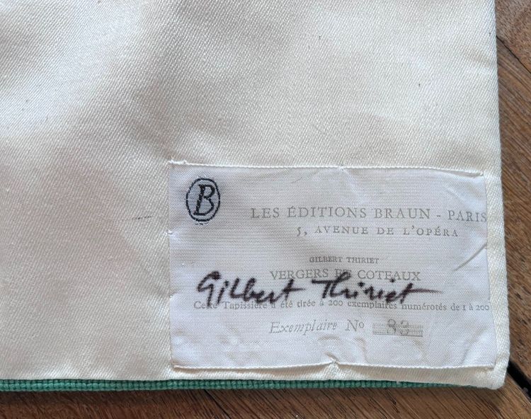 THIRIET Gilbert & Braun Paris Tapestry About 1960 Edition of 200