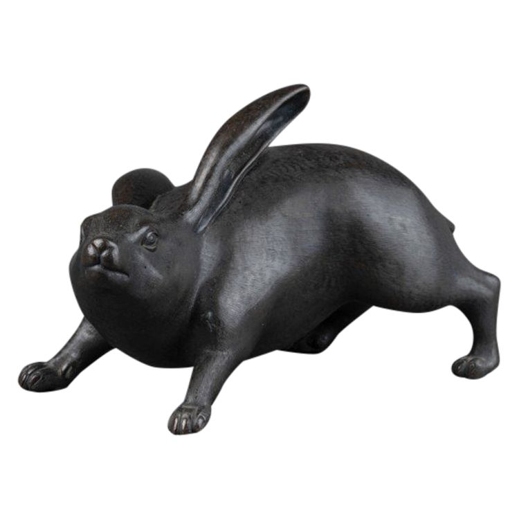 Bronzo, Leprotto adorabile, Giappone, Edo, Meiji, Arte asiatica