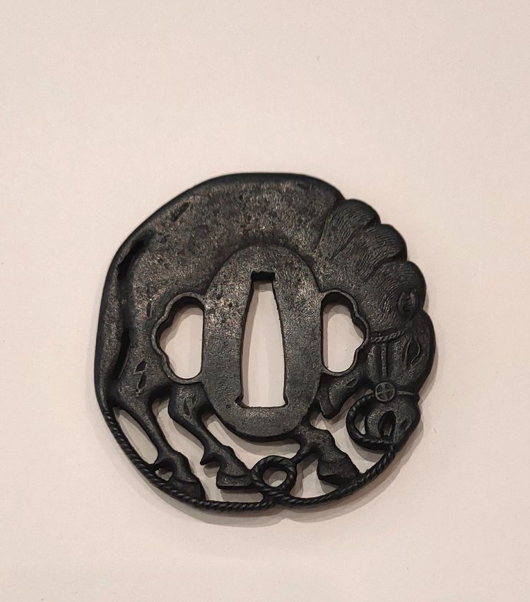 Iron Tsuba Kawari gata Representing A Horse. Weapons, Saber. Edo Japan