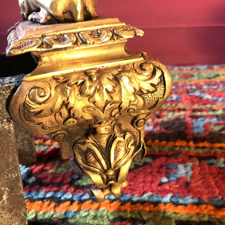 Pair Of Sphinx Andirons, Regency period