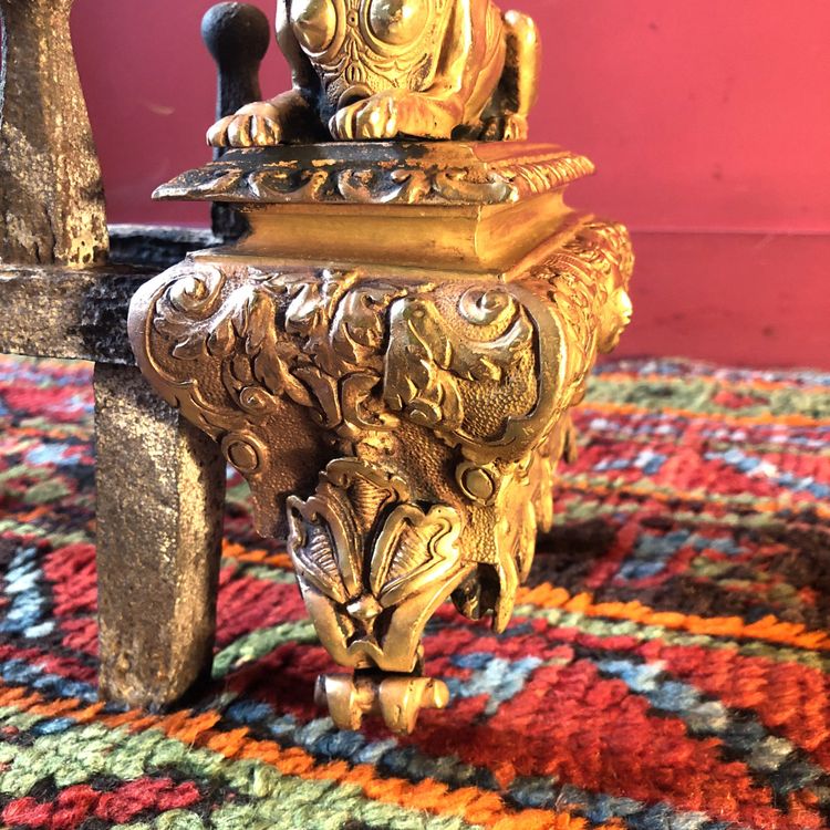 Pair Of Sphinx Andirons, Regency period