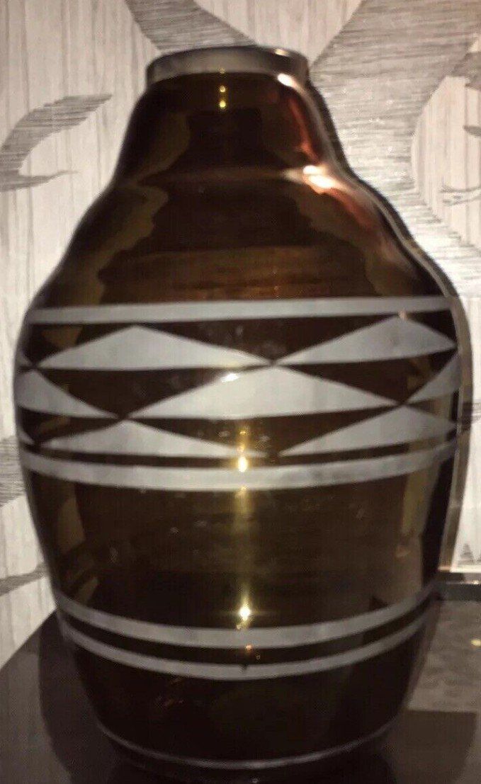 DAUM NANCY Important Art Deco Vase Signed Height 38 cm Signed