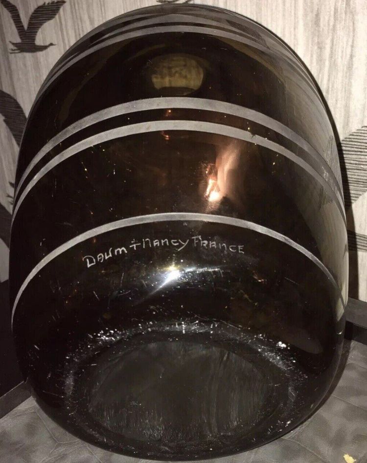 DAUM NANCY Important Art Deco Vase Signed Height 38 cm Signed