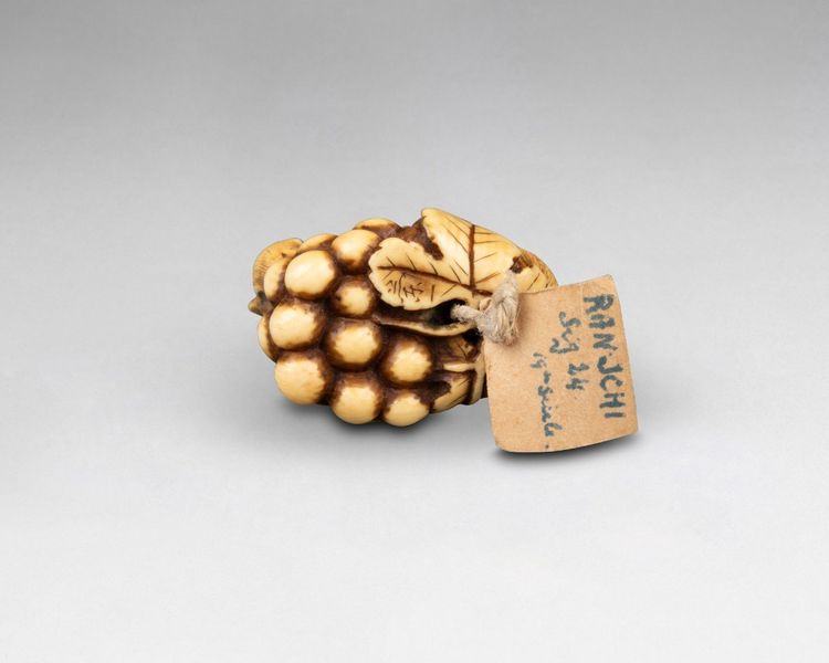 Netsuke En Ivoire Par Ranichi, Représentant Un Loir. Japon Edo