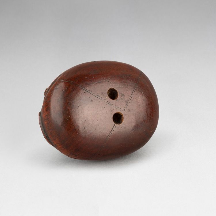Netsuke – Petit Modèle Représentant Un Karako, Sac d'Hoteï Japon Edo