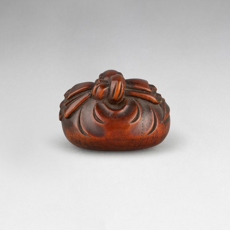 Netsuke – Petit Modèle Représentant Un Karako, Sac d'Hoteï Japon Edo
