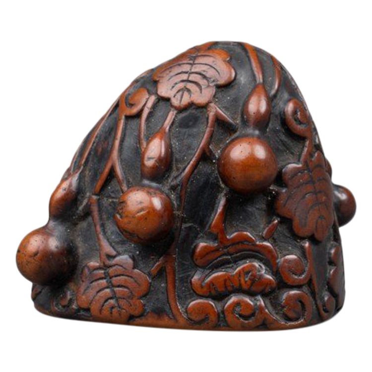 Netsuke - Coloquintes, Calebasses Et Leurs Feuillages. Japon Edo