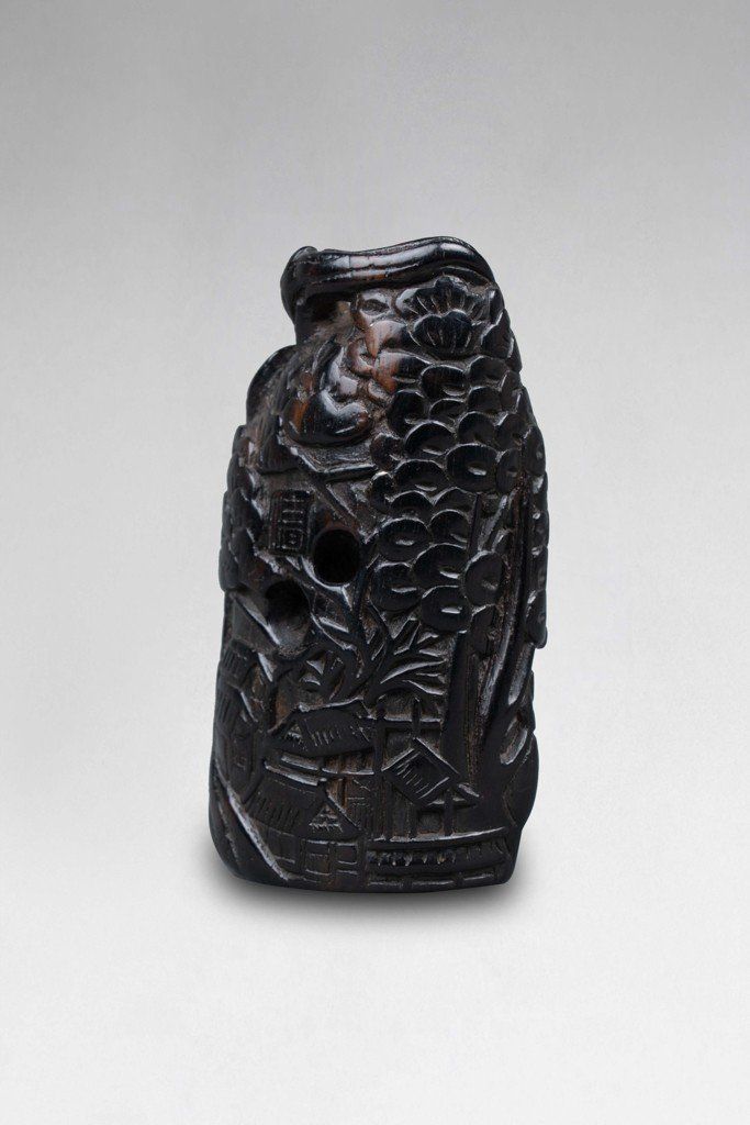 Netsuke e cachet. Personaggi in un paesaggio. Giappone Edo