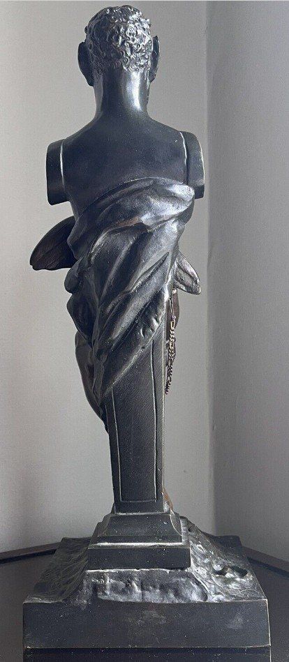 Edouard DROUOT(1859-1945).large Bronze Signed Satyr & Angel "Love in Chains".