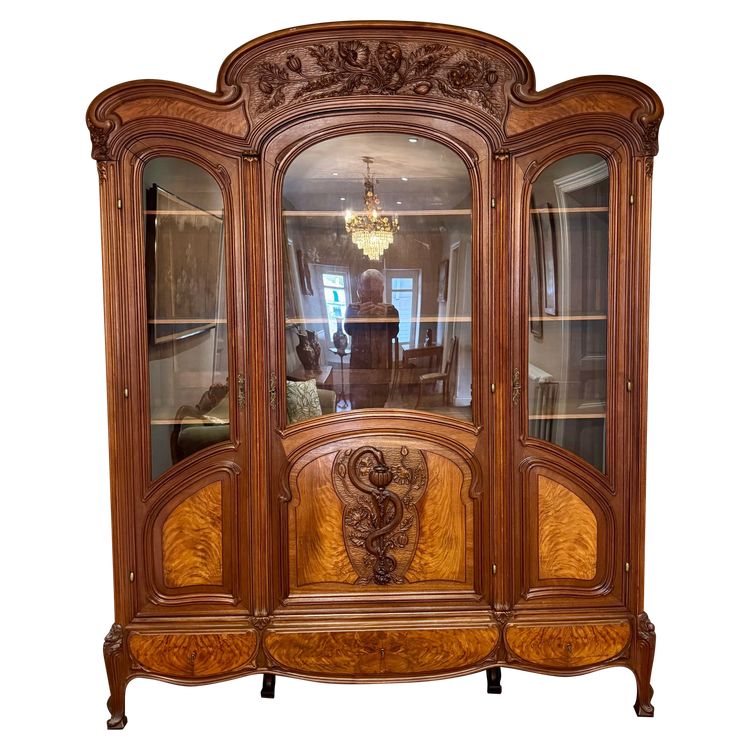 Bibliothèque / Vitrine Art Nouveau 