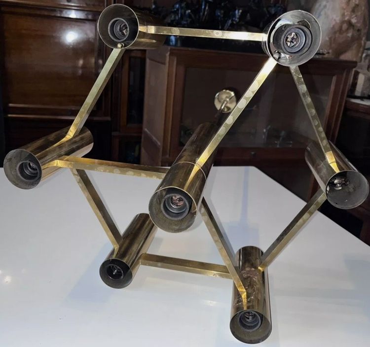 Vintage chandelier by Gaetano SCIOLARI for Boulanger in Belgium