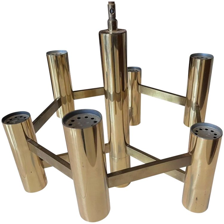 Vintage chandelier by Gaetano SCIOLARI for Boulanger in Belgium
