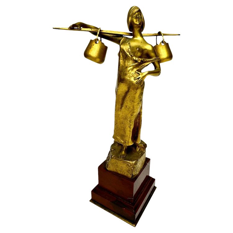 A. Moncel bronze Water carrier