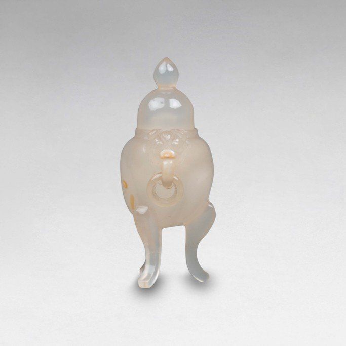 Miniature Agate Covered Perfume Burner. China