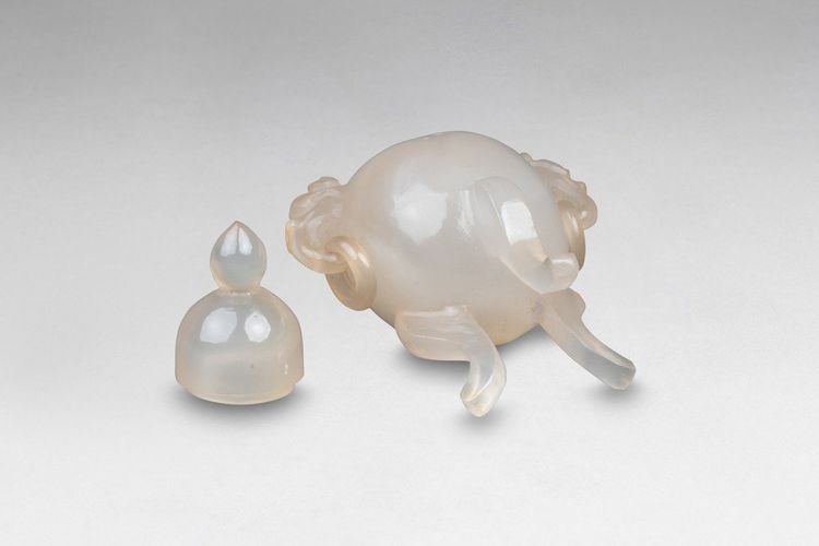 Miniature Agate Covered Perfume Burner. China