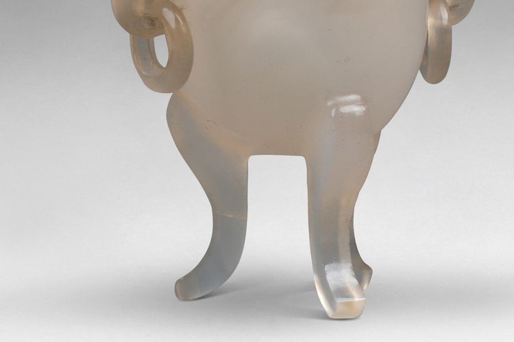 Miniature Agate Covered Perfume Burner. China
