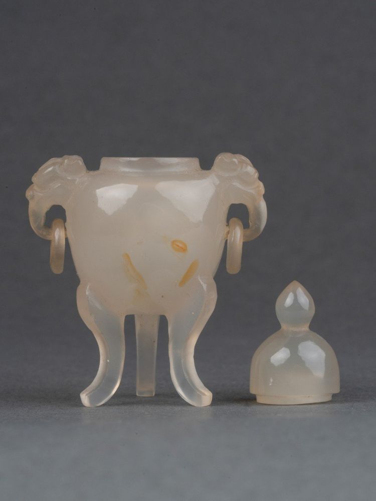 Miniature Agate Covered Perfume Burner. China