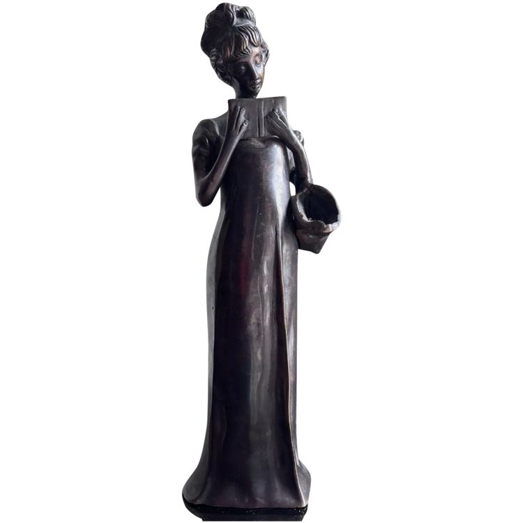 Georges VAN DER STRAETEN (1856-1928) ( Attributed to ) La Liseuse Brown Patina Bronze Proof