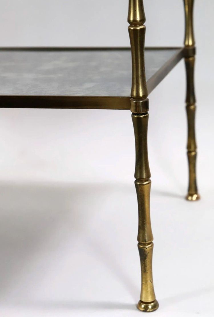 Maison BAGUES Bronze Sideboard And Mirrors, Bamboo And Pine Cone Structure