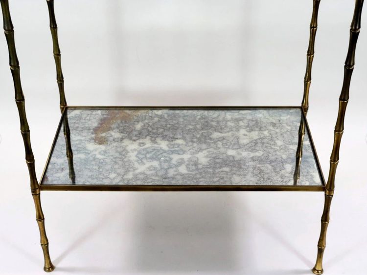 Maison BAGUES Bronze Sideboard And Mirrors, Bamboo And Pine Cone Structure