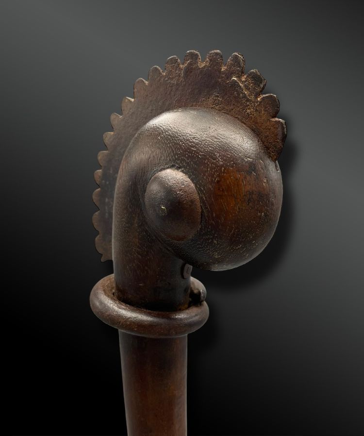 RÉCADE CÉPHALOPHORME - Culture Fon ?, Bénin - XIXème siècle