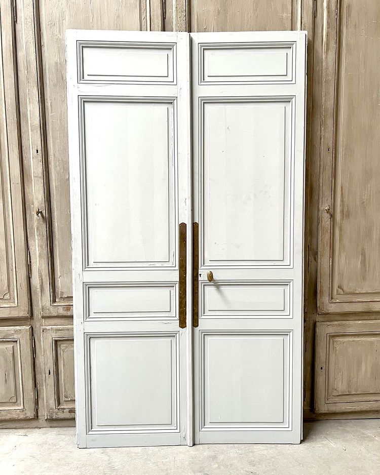Double porte style haussmannien avec serrure 140x250cm