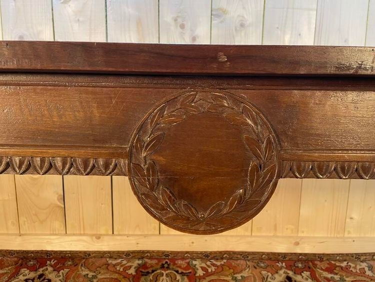 Table de ferme en noyer de style Louis XVI 